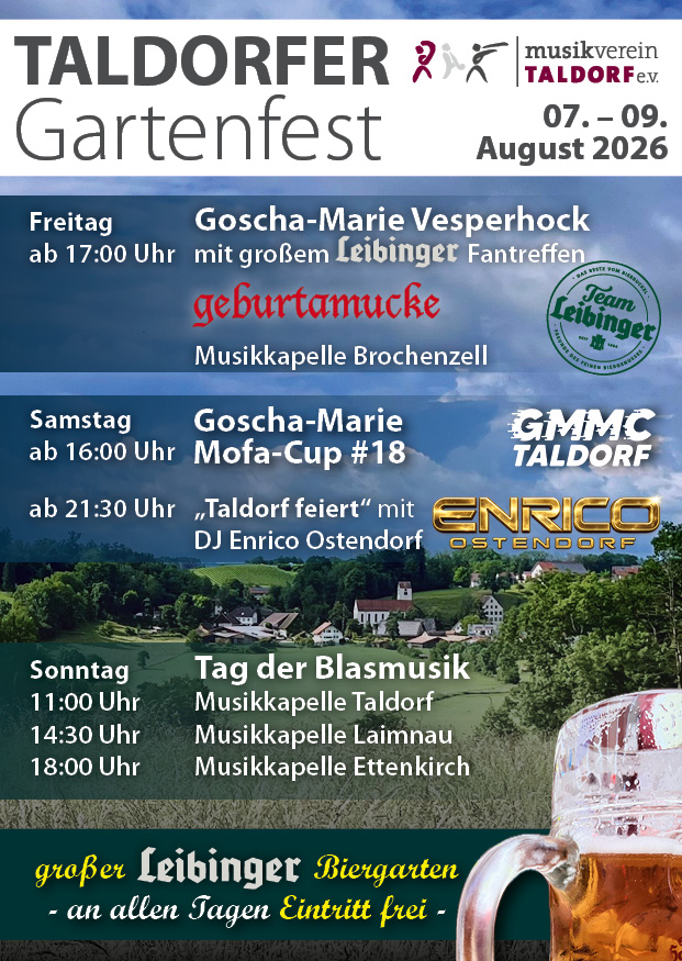 Gartenfestprogramm 2026